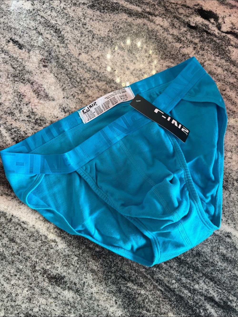 C-in2 Men's Prime Collection Sport Briefs in Bright Bahari Blue NWT!